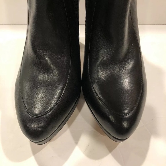 BCBGmaxazria Tabitha boots heels leather black 9 - Picture 7 of 13